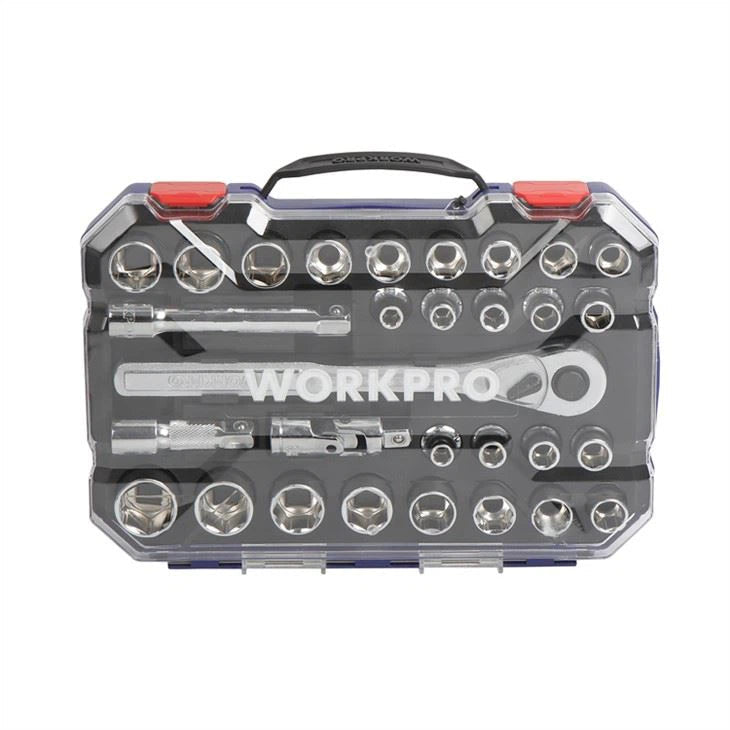 WORKPRO 30PC 1/2" DR.6 POINT SOCKET SET