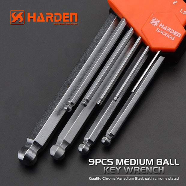 HARDEN 9PC LONG BALL HEX KEY