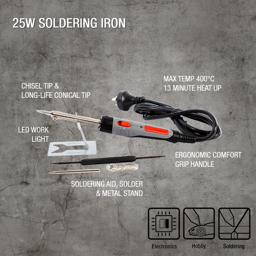 SOLDERING IRON, 240V, 25W