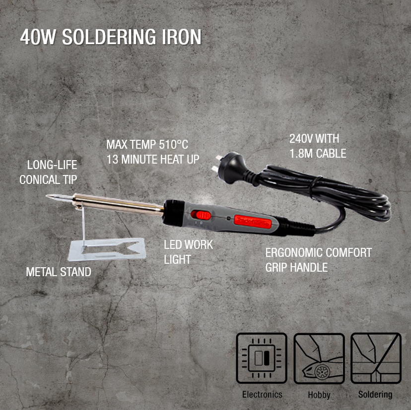 SOLDERING IRON, 240V, 40W