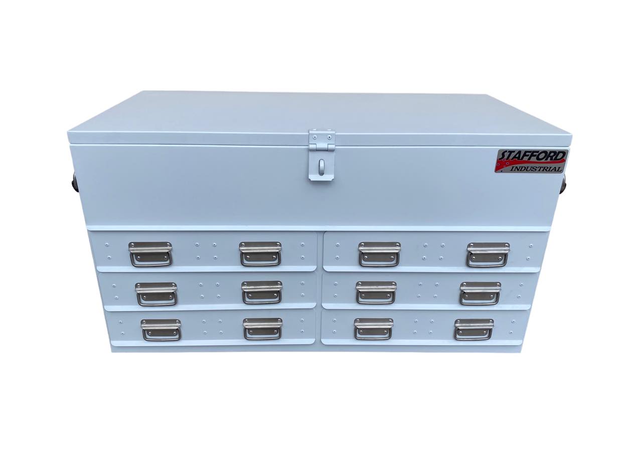 STAFFORD INDUSTRIAL WHITE 1100MM 6 DRAWER UTE BOX