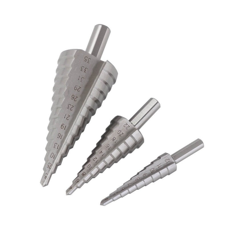KSEIBI HSS STEP DRILL 3PCE SET
