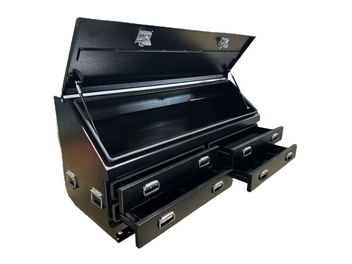 STAFFORD INDUSTRIAL 4 DRAWER 1770MM BLACK ANGLED TOOL BOX