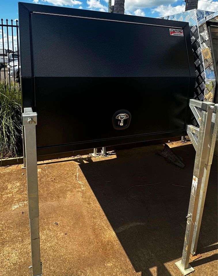 STAFFORD INDUSTRIAL UTE CANOPY 1200MM X 1780MM X 860MM ALU BLACK 2 DOOR 3MM