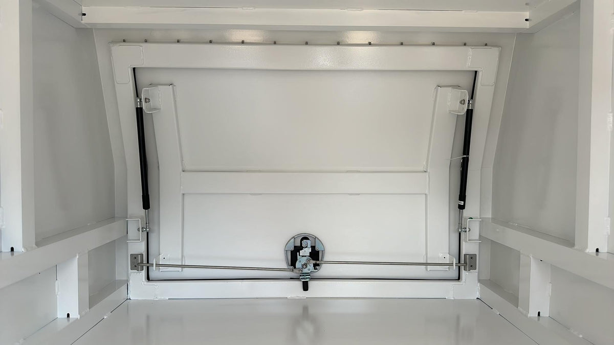 STAFFORD INDUSTRIAL UTE CANOPY 1200MM X 1780MM X 860MM ALU WHITE 2 DOOR 3MM