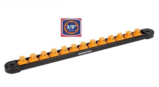WORKPRO 3/8" MAGNETIC SOCKET RAIL