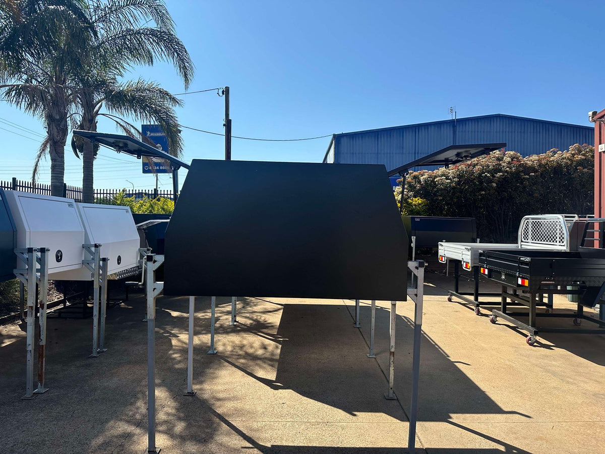 STAFFORD INDUSTRIAL UTE CANOPY 1200MM X 1780MM X 1000MM ALU BLACK 2 DOOR 3MM