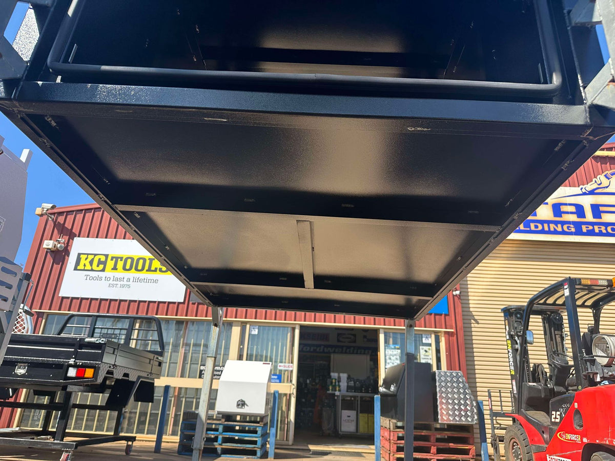 STAFFORD INDUSTRIAL UTE CANOPY 1200MM X 1780MM X 1000MM ALU BLACK 2 DOOR 3MM