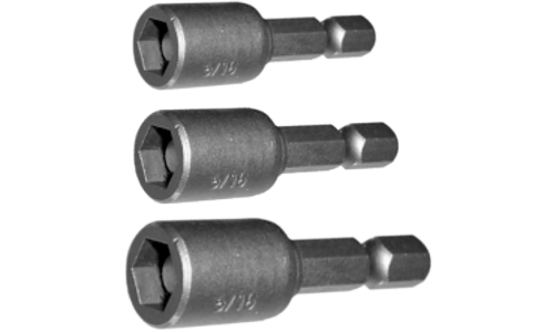 T&E 3 Piece 1/4" Hex Magnetic Nut Setters (Short Series)