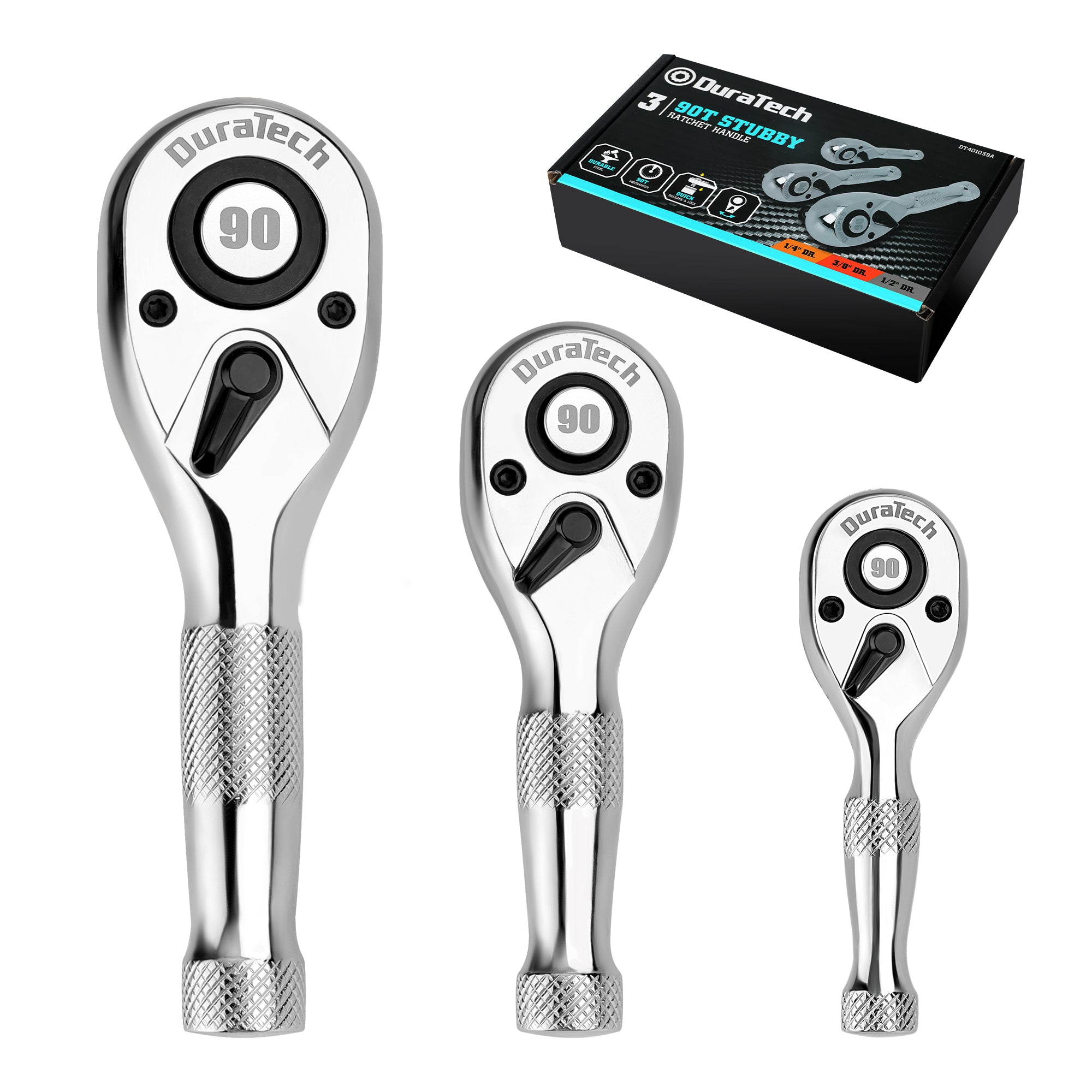 DURATECH 3PC STUBBY RATCHET SET
