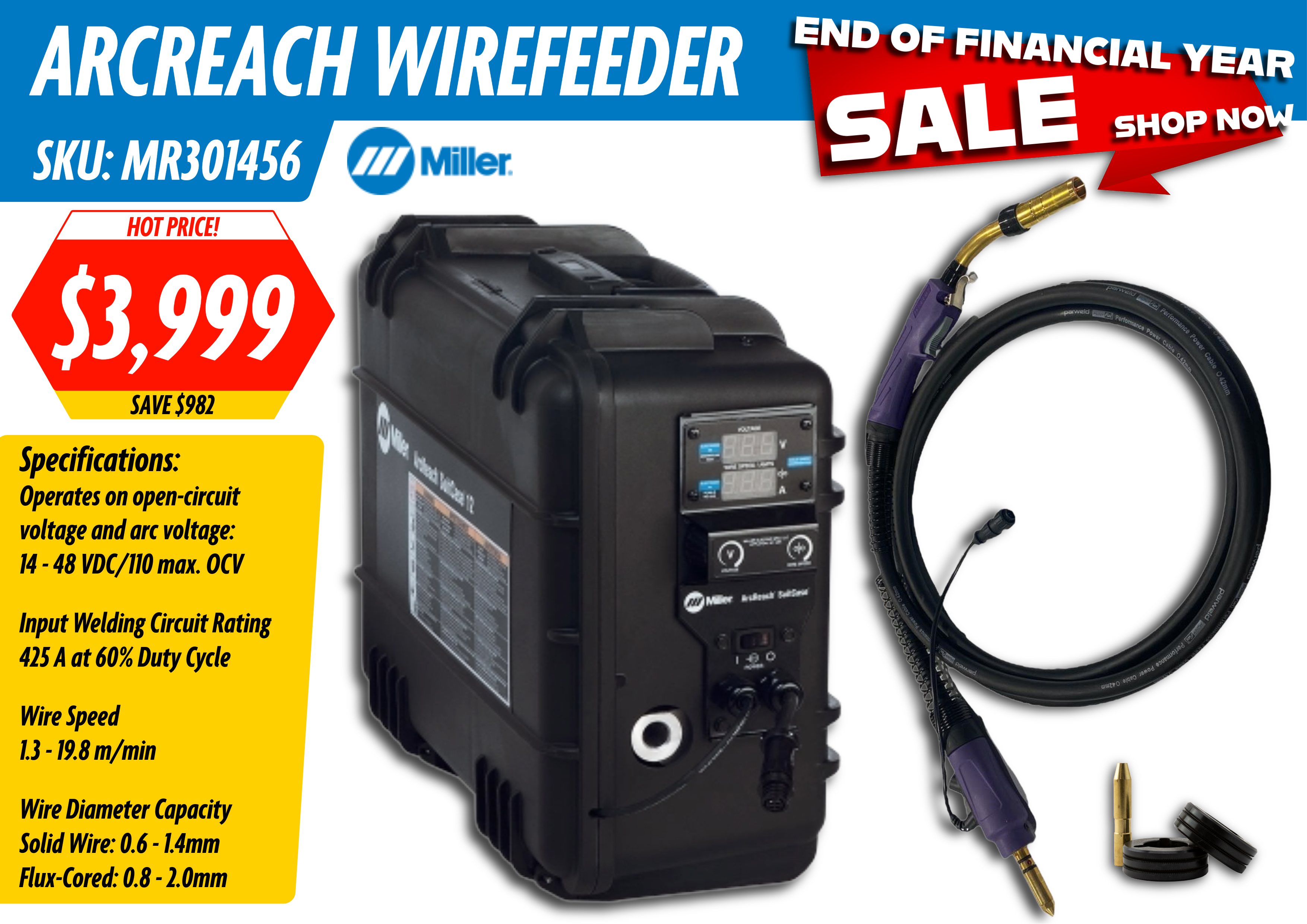 MILLER ARCREACH 12V (BARE MACHINE)