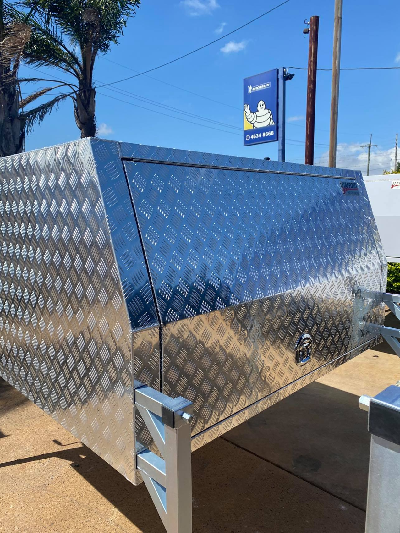 STAFFORD INDUSTRIAL UTE CANOPY 1600MM X 1780MM X 1000MM ALU FLAT 2 DOOR 3MM