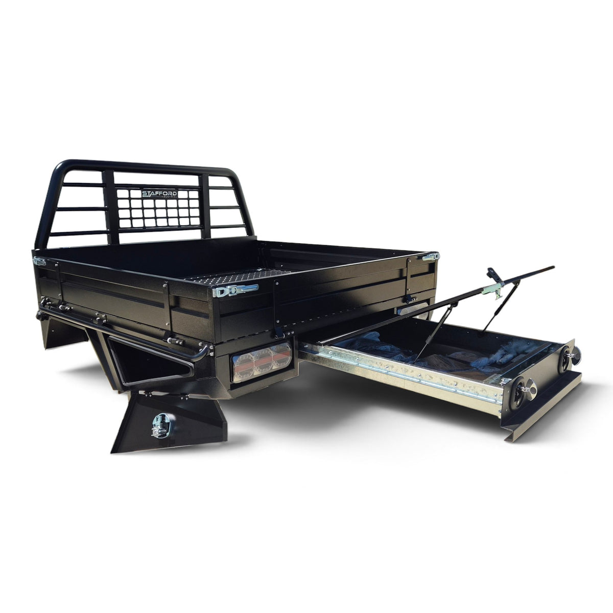 STAFFORD INDUSTRIAL ALUMINIUM UTE TRAY EXTRA WIDE 1875 X 1800 X 860MM RAW