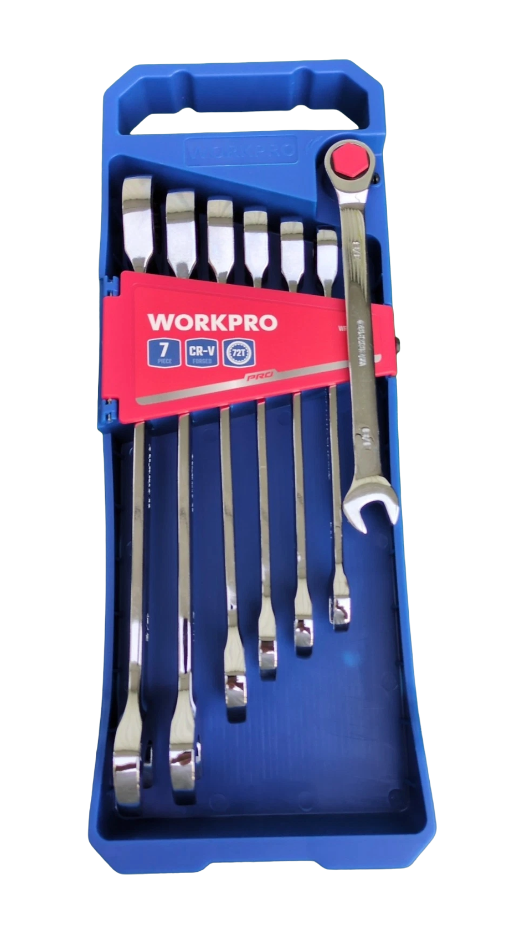 WORKPRO 7PC RATCHETING COMBINATION WRENCH SET(SAE)
