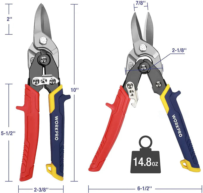 WORKPRO 3PC 250MM (10") AVIATION SNIP SET