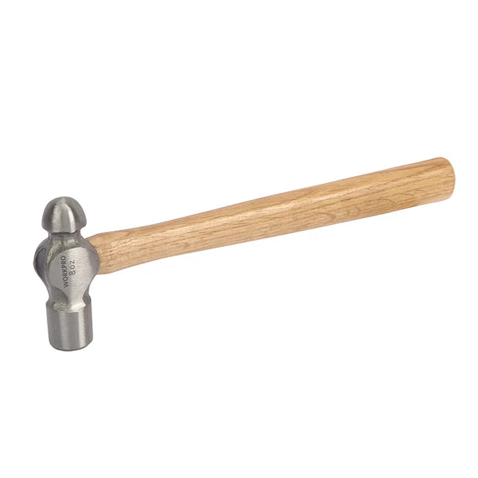 WORKPRO 225G (8OZ) BALL-PEIN HAMMER WITH WOOD HANDLE