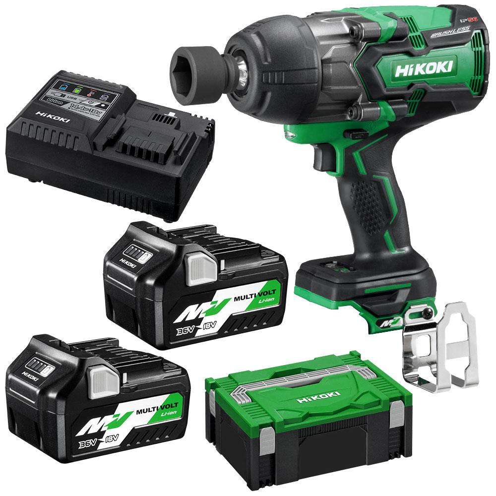 Hikoki 36V BRUSHLESS 1650Nm High Torque 12.7mm (1/2") Impact Wrench Kit: