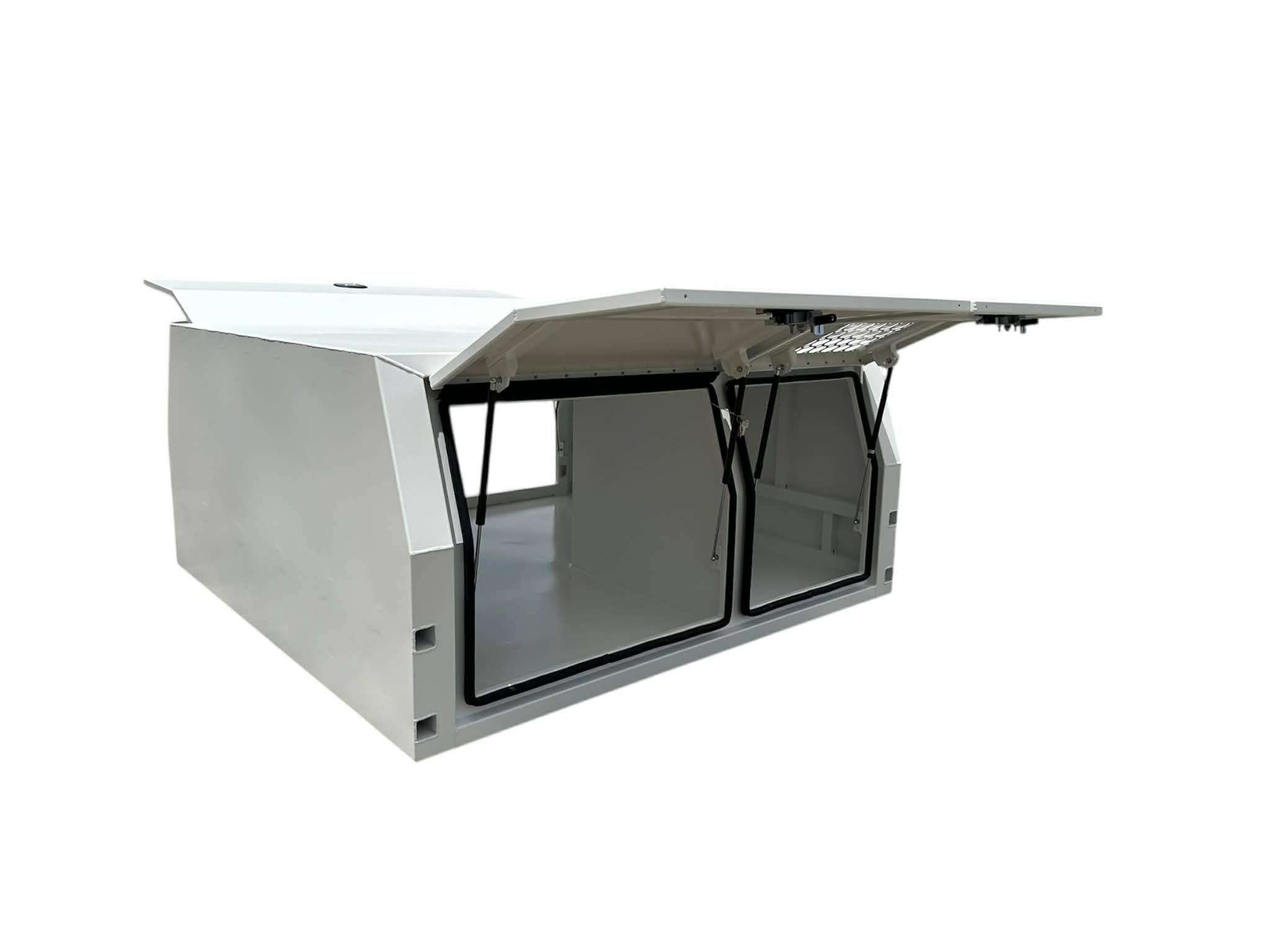 STAFFORD INDUSTRIAL CANOPY WITH 1/4 DOGBOX 3 DOOR WHITE 1800 x 1780 x 860MM 3MM