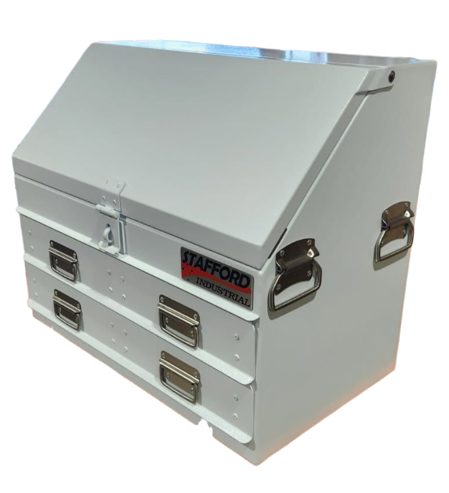 STAFFORD TC700 SERIES 2 DR WHITE TOOL BOX ANGLED