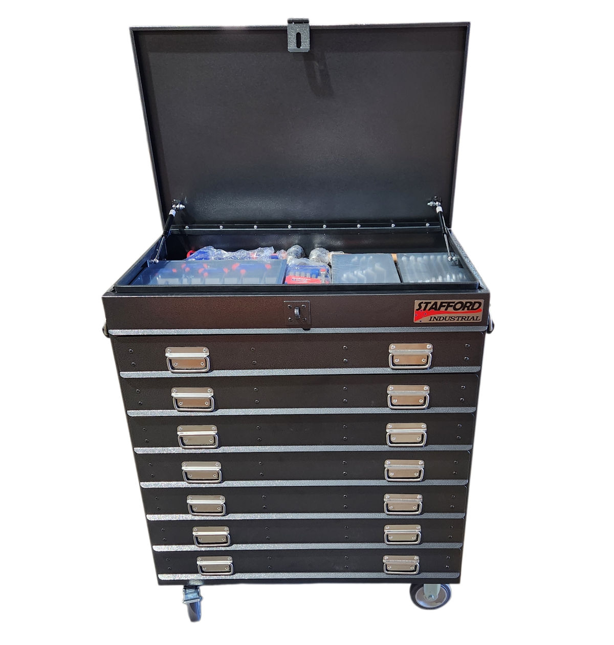 STAFFORD INDUSTRIAL WORKPRO ROLLER CABINET 300PCE TOOLKIT BLACK