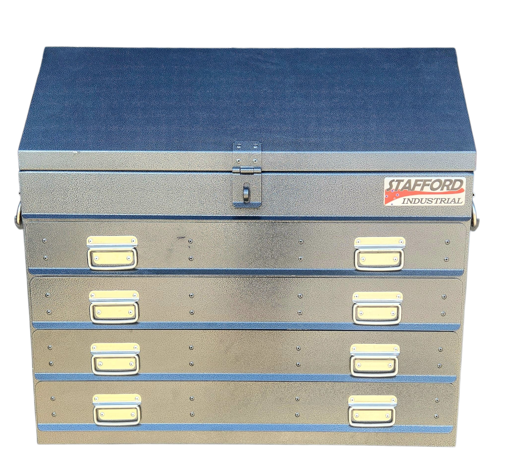 STAFFORD INDUSTRIAL TC880 SERIES 4 DRAWER TRUCK BOX BLACK ANGLED