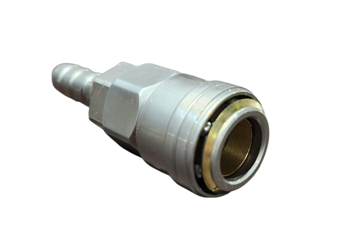 STAFFORD INDUSTRIAL 1 TOUCH 3/8" NITTO COUPLER WITH HOSE BARB