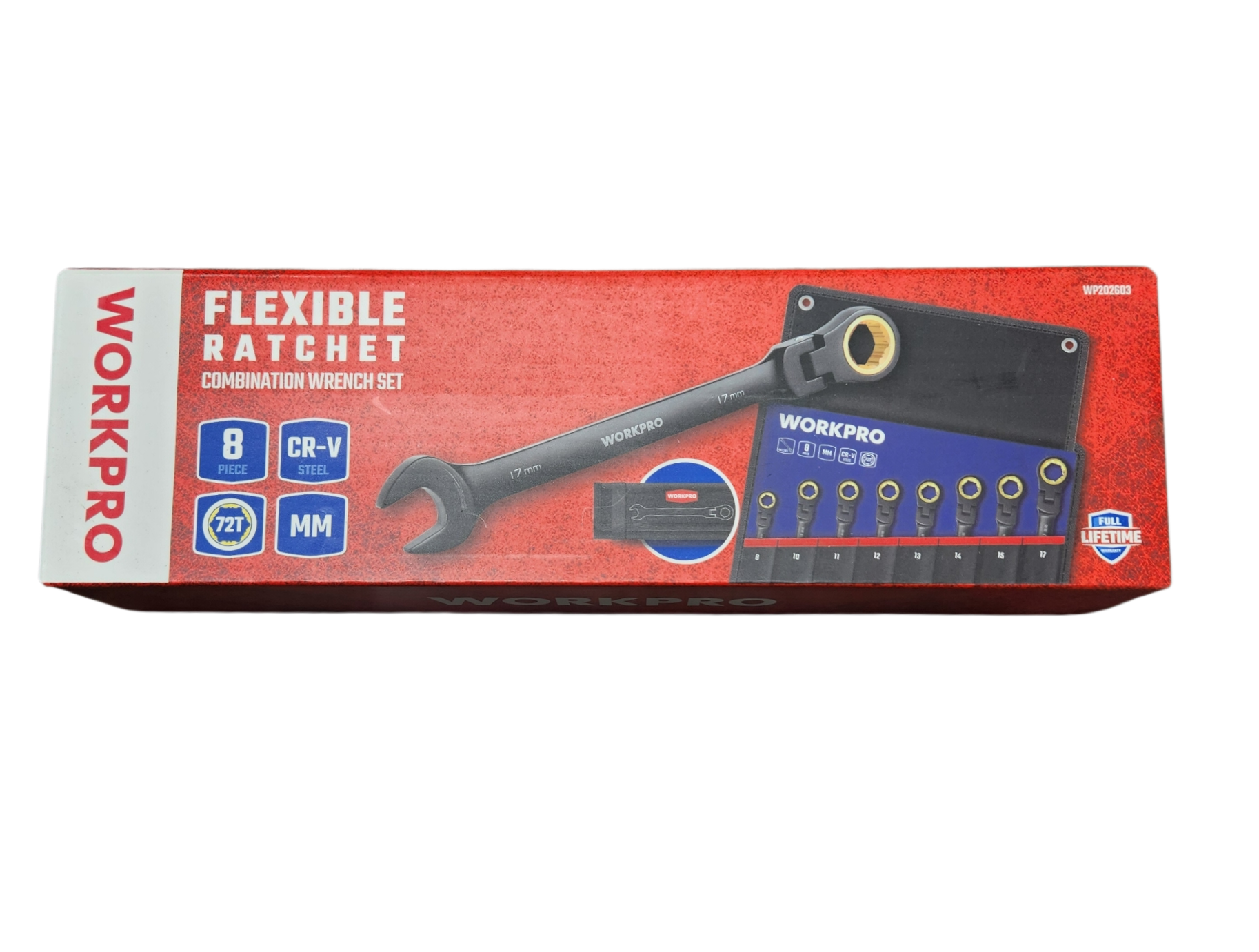 WORKPRO 8PC COMBINATION SPANNER SET