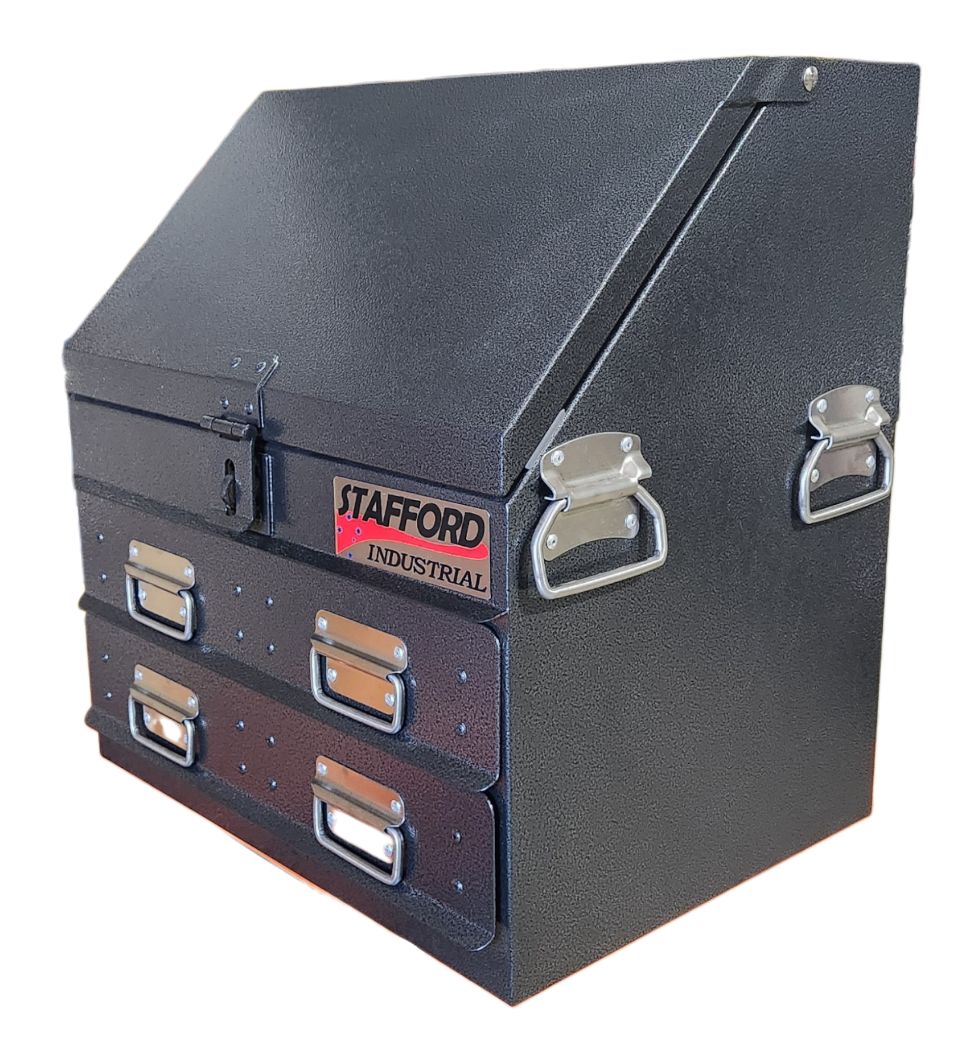 STAFFORD INDUSTRIAL TC550 SERIES UTE BOX 2 DR BLACK UTE BOX ANGLED