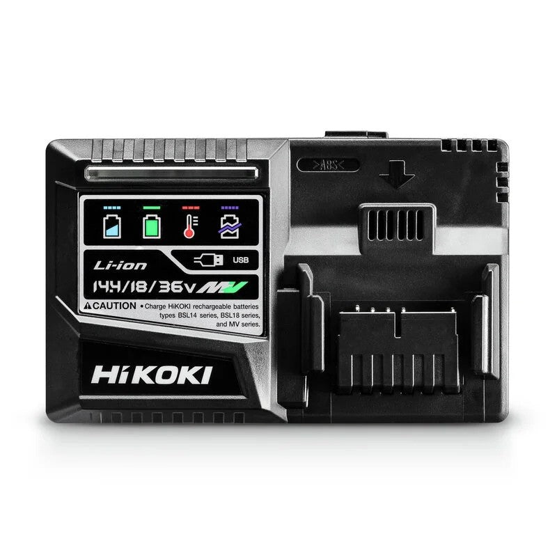 Hikoki 14.4V - 18V Li-ion Rapid Cooling Charger with USB Port