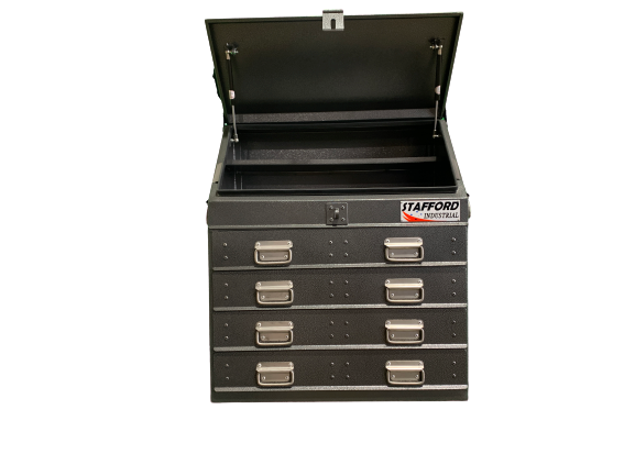 STAFFORD INDUSTRIAL TC700 SERIES 4 DRAWER ANGLE BLACK TOOL BOX