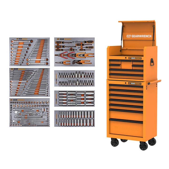 GEARWRENCH 234PC.TOOL KIT+ORANGECHEST & TROLLEY
