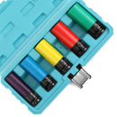 DURATECH 5pc 1/2" Drive Wheel Protector Impact Socket