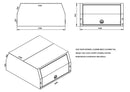 STAFFORD INDUSTRIAL UTE CANOPY 1600MM X 1780MM X 860MM ALU WHITE 2 DOOR 3MM