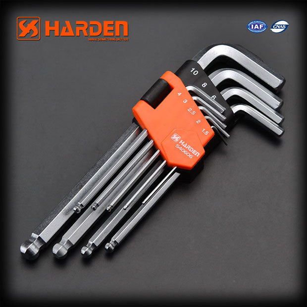 HARDEN 9PC  LONG BALL HEX KEY