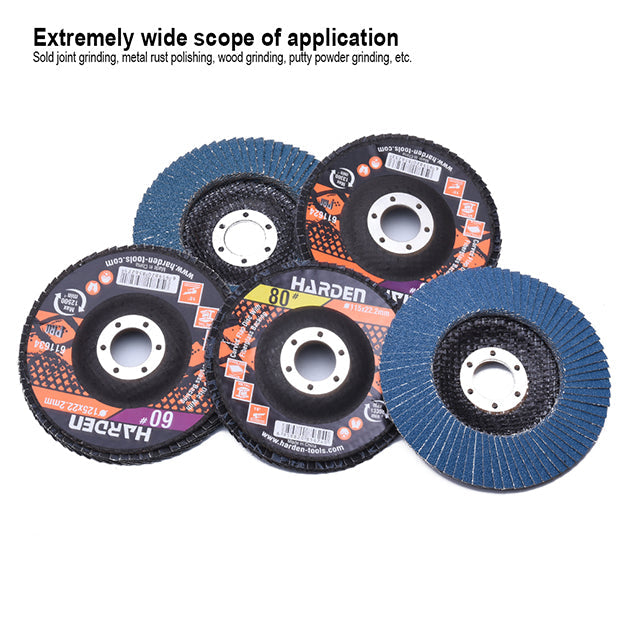 HARDEN 115x22.2MMx40# FLAP DISC W/FIBERGLASS BACK