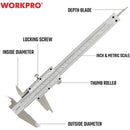 WORKPRO 150MM/6" VERNIER CALIPER