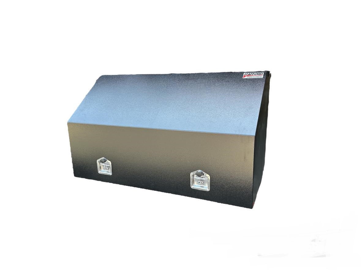 STAFFORD INDUSTRIAL 4 DRAWER 1300MM ANGLED BLACK TOOL BOX FRONT COVER