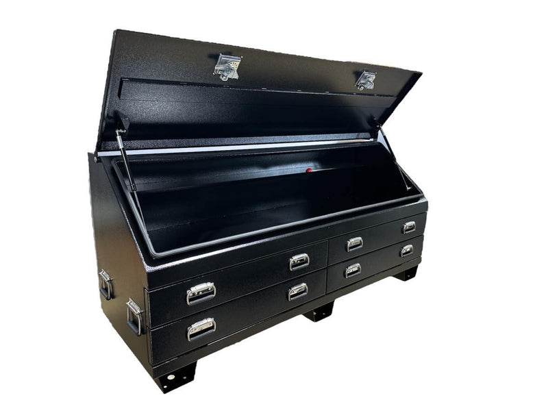 STAFFORD INDUSTRIAL 4 DRAWER 1770MM ANGLED BLACK HEAVY DUTY TOOL BOX