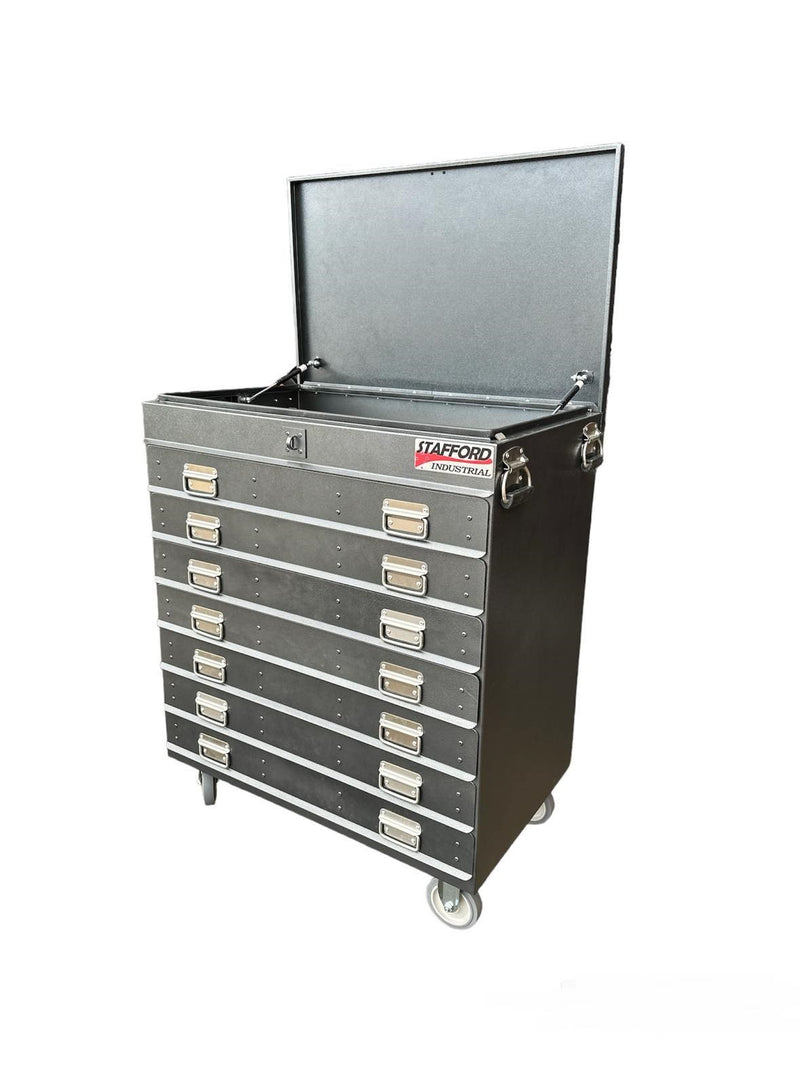 STAFFORD 7 DR TOOL TROLLEY BLACK