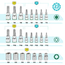 DURATECH 23-Piece Internal & External Star Bit Socket Set