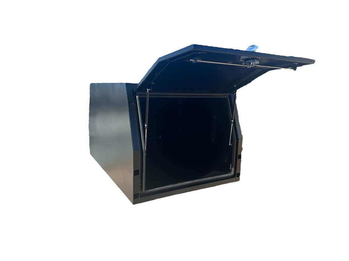 STAFFORD INDUSTRIAL UTE CANOPY 1200MM X 1780MM X 1000MM ALU BLACK 2 DOOR 3MM
