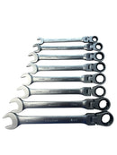 WORKPRO 8PC FLEXIBLE RATCHETING COMBINATION WRENCH SET