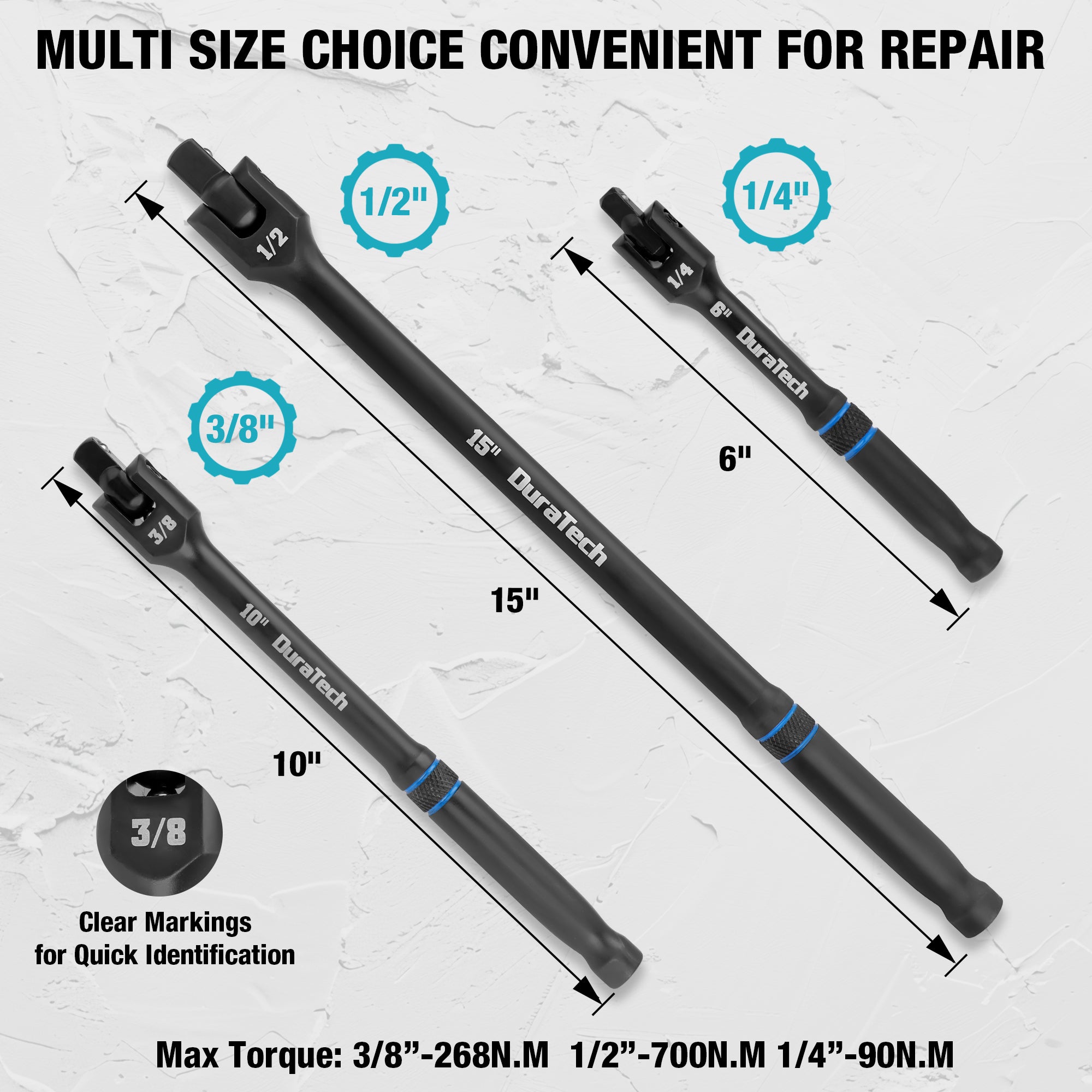 DURATECH 3PC BREAKER BAR SET