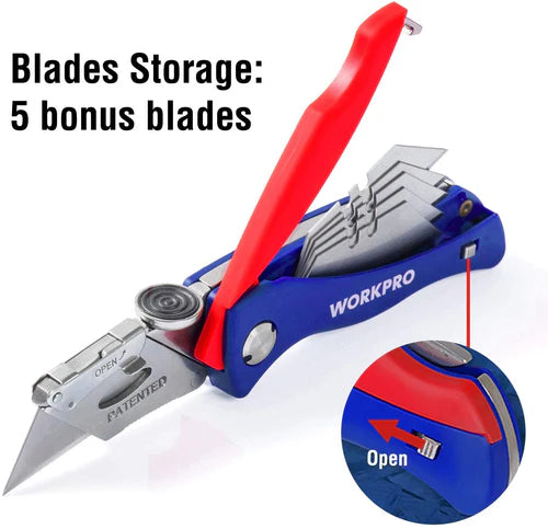 WORKPRO QUICK CHANGE FOLDING KNIFE