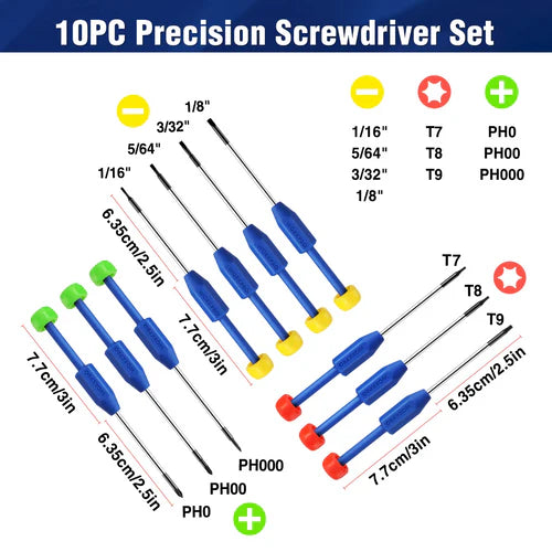 WORKPRO 10PC PRECISION SCREWDRIVER SET
