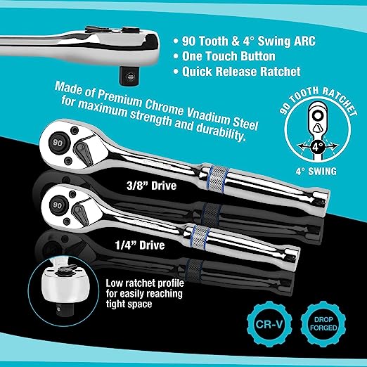 DURATECH 93PCS  Mechanic's Tool Set