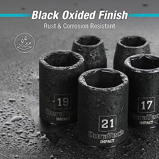 DURATECH 12-Piece 1/2" Drive Metric  Impact Sockets Set