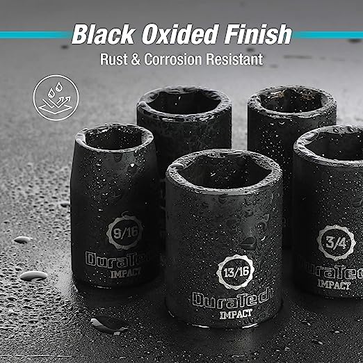 DURATECH 12-Piece 1/2" Drive SAE Impact Sockets Set DTIMSS12S
