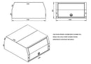 STAFFORD INDUSTRIAL UTE CANOPY 1600MM X 1780MM X 860MM ALU BLACK 2 DOOR 3MM