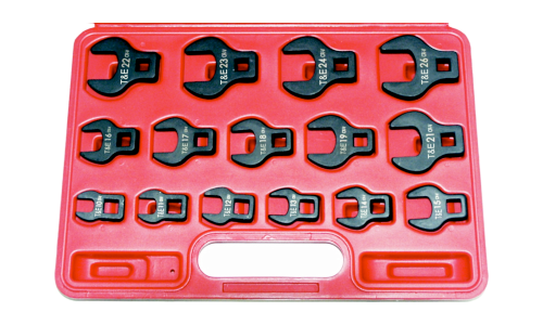 T&E  15 Piece Metric OpenEnd Crowsfoot Wrenches